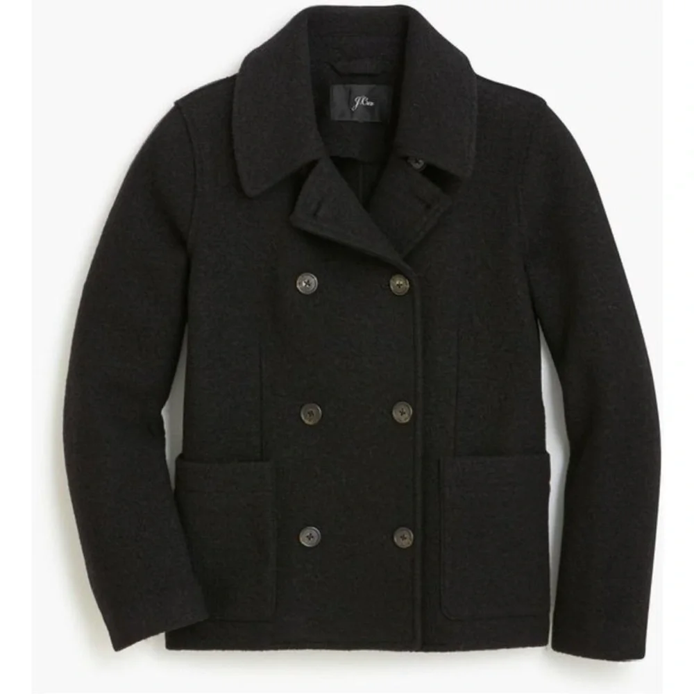 J. Crew Italian Boiled Wool Peacoat size 6